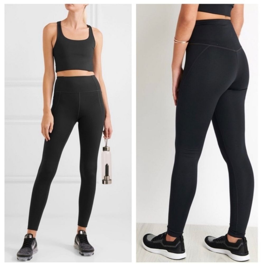 Girlfriend Collective High Waist Leggings XS Black Athleisure Workout Gorpcore